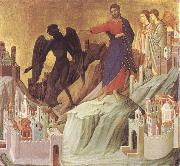 Duccio di Buoninsegna The Tempration of Christ on the Mountain oil